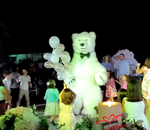 White Polar Bear for Children's Kids Parties in Athens. Order a greeting from a polar bear in Athens. Polar bear for birthday. polar bear in Athens. Order a Polar Bear for children's kids parties. Animator White Polar Bear for a Children's kids Party in Athens. Mascotte White Polar Bear at a kids children's party. Gift Delivery. Polar bear.